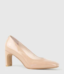 Bryce70 Square Toe Pump In Nude Patent