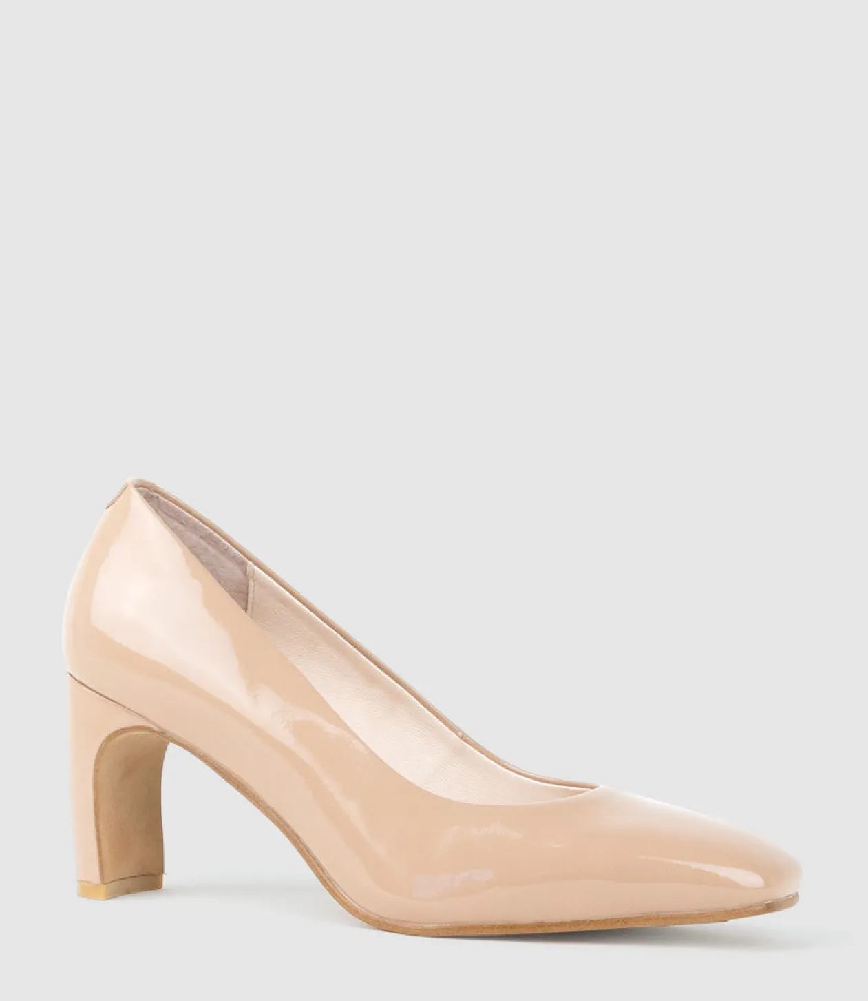 Bryce70 Square Toe Pump In Nude Patent