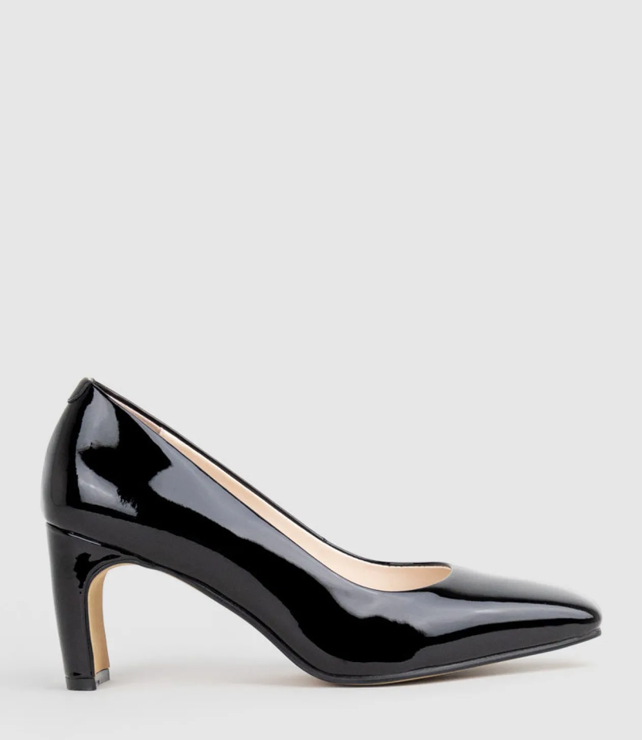 Bryce70 Square Toe Pump In Black Patent