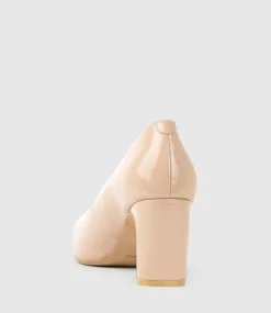 Bryce70 Square Toe Pump In Nude Patent