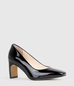 Bryce70 Square Toe Pump In Black Patent