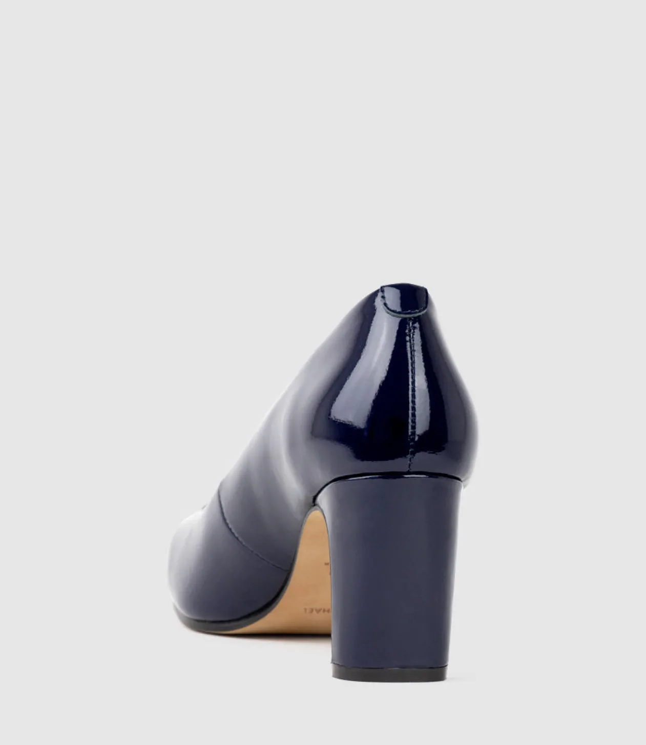 Bryce70 Square Toe Pump In Navy Patent