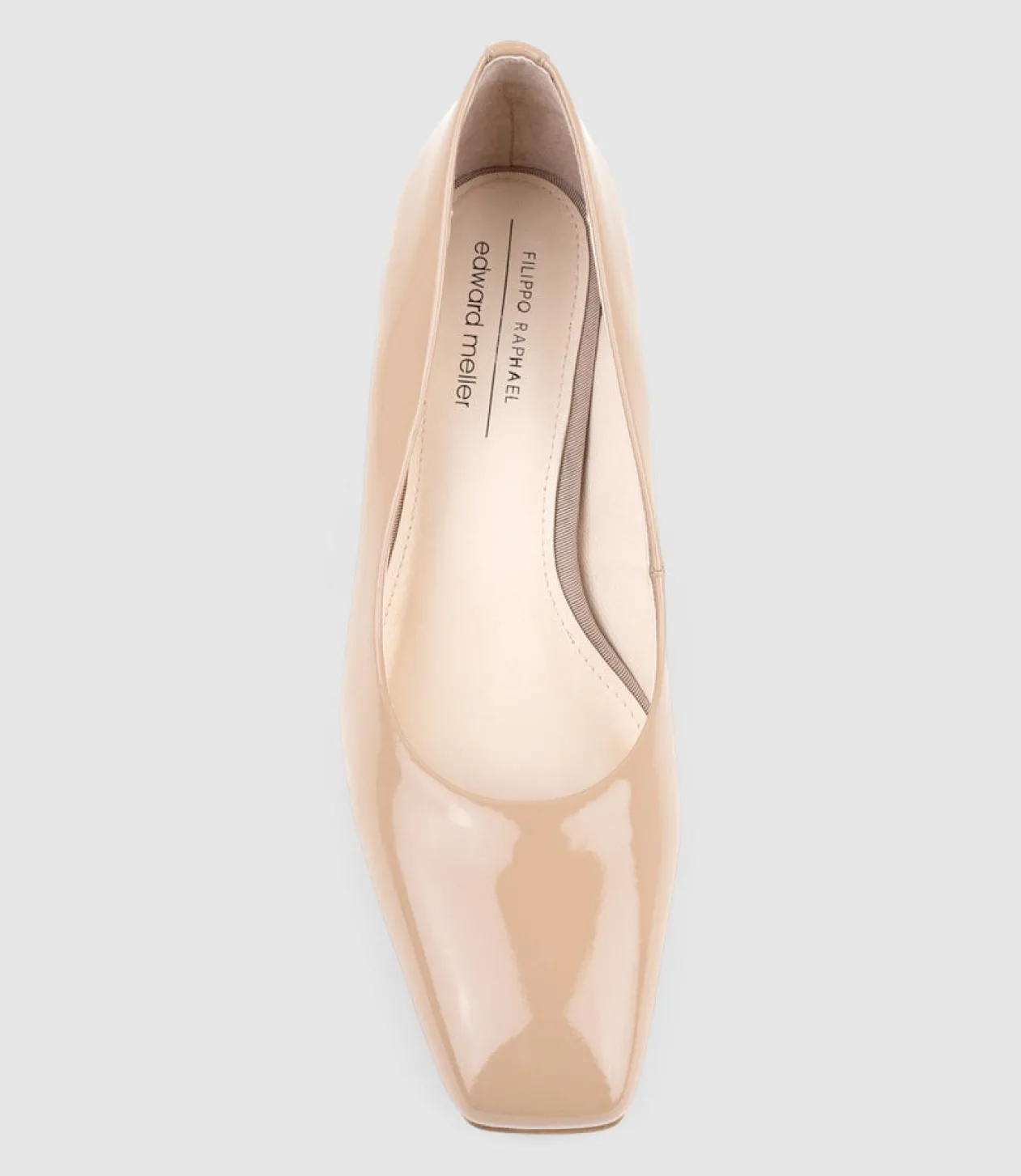 Bryce70 Square Toe Pump In Nude Patent