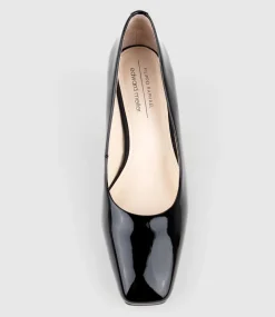 Bryce70 Square Toe Pump In Black Patent