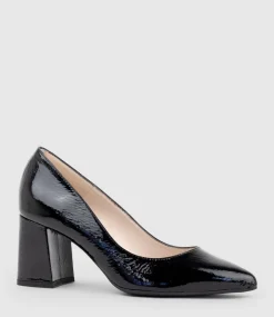 Bryson70 Block Heel Pump In Black Patent