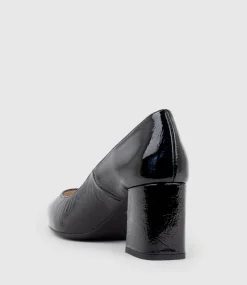 Bryson70 Block Heel Pump In Black Patent
