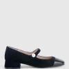 Capulet30 Cap Toe Mary Jane In Black Suede