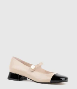 Capulet30 Cap Toe Mary Jane In Taupe Calf