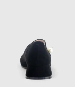 Capulet30 Cap Toe Mary Jane In Black Suede