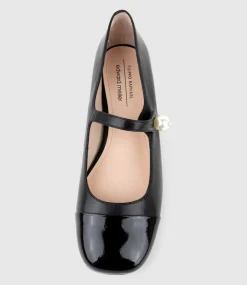 Capulet30 Cap Toe Mary Jane In Black Calf