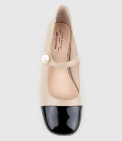 Capulet30 Cap Toe Mary Jane In Taupe Calf