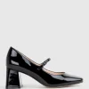 Celina65 Mary Jane Pump In Black Patent