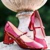 Celina65 Mary Jane Pump In Ruby Patent