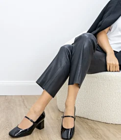 Celina65 Mary Jane Pump In Black Patent