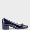 Christine45 Block Heel Pump With Hardware In Navy Patent