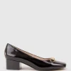 Christine45 Block Heel Pump With Hardware In Black Patent