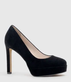 Ciara110 Platform Pump In Black Suede
