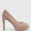 Ciara110 Platform Pump In Nude Suede