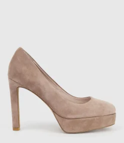 Ciara110 Platform Pump In Nude Suede