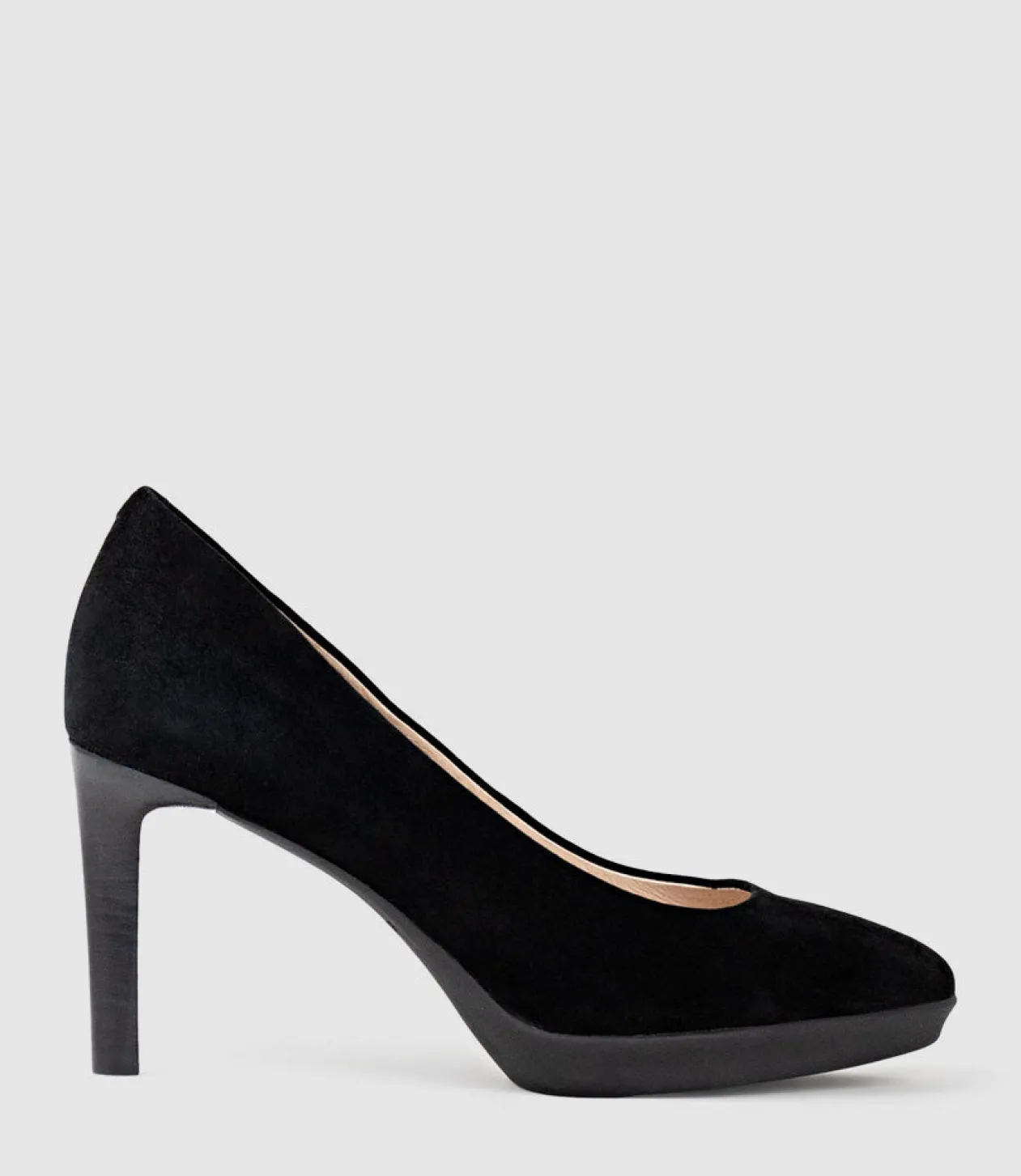 Clarice85 Pump On Unit In Black Suede