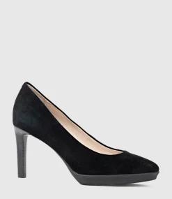Clarice85 Pump On Unit In Black Suede