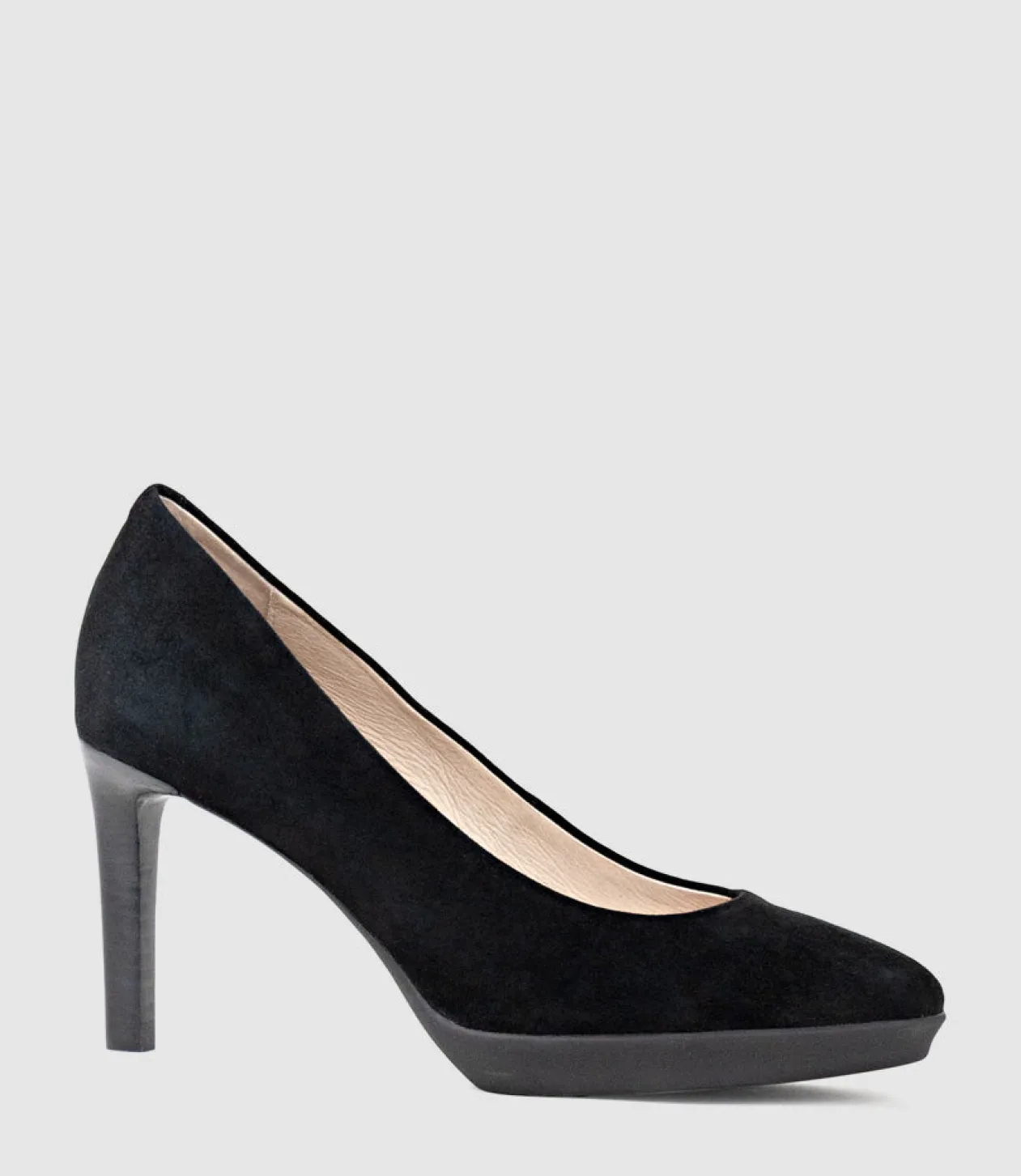 Clarice85 Pump On Unit In Black Suede