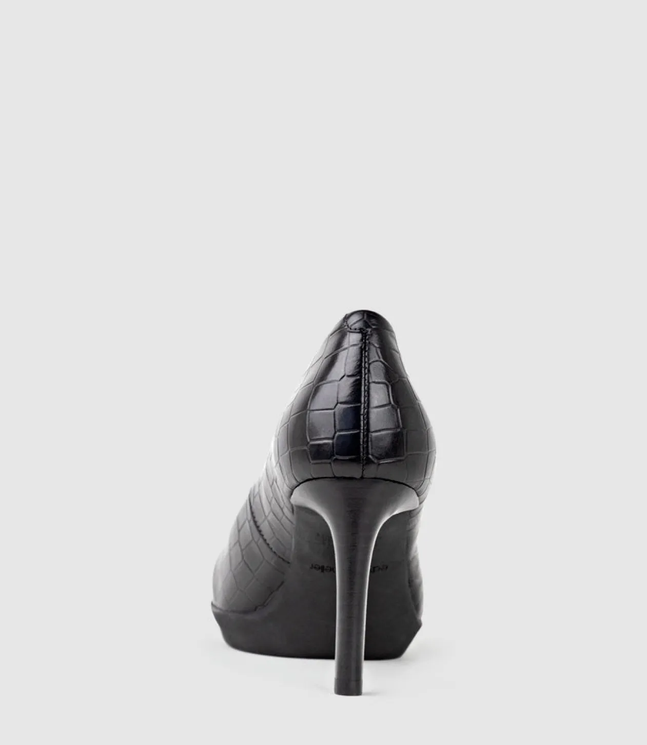 Clarice85 Pump On Unit In Black Croc