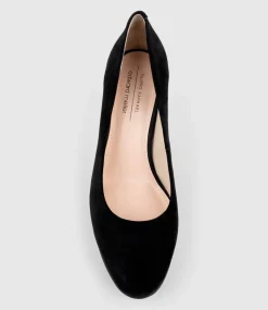 Clarice85 Pump On Unit In Black Suede