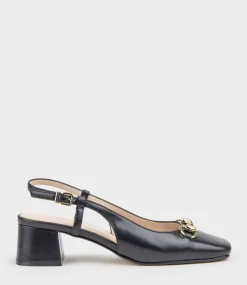 Clementine45 Closed Toe Sling With Hardware In Black