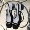 Clementine45 Closed Toe Sling With Hardware In Black Suede