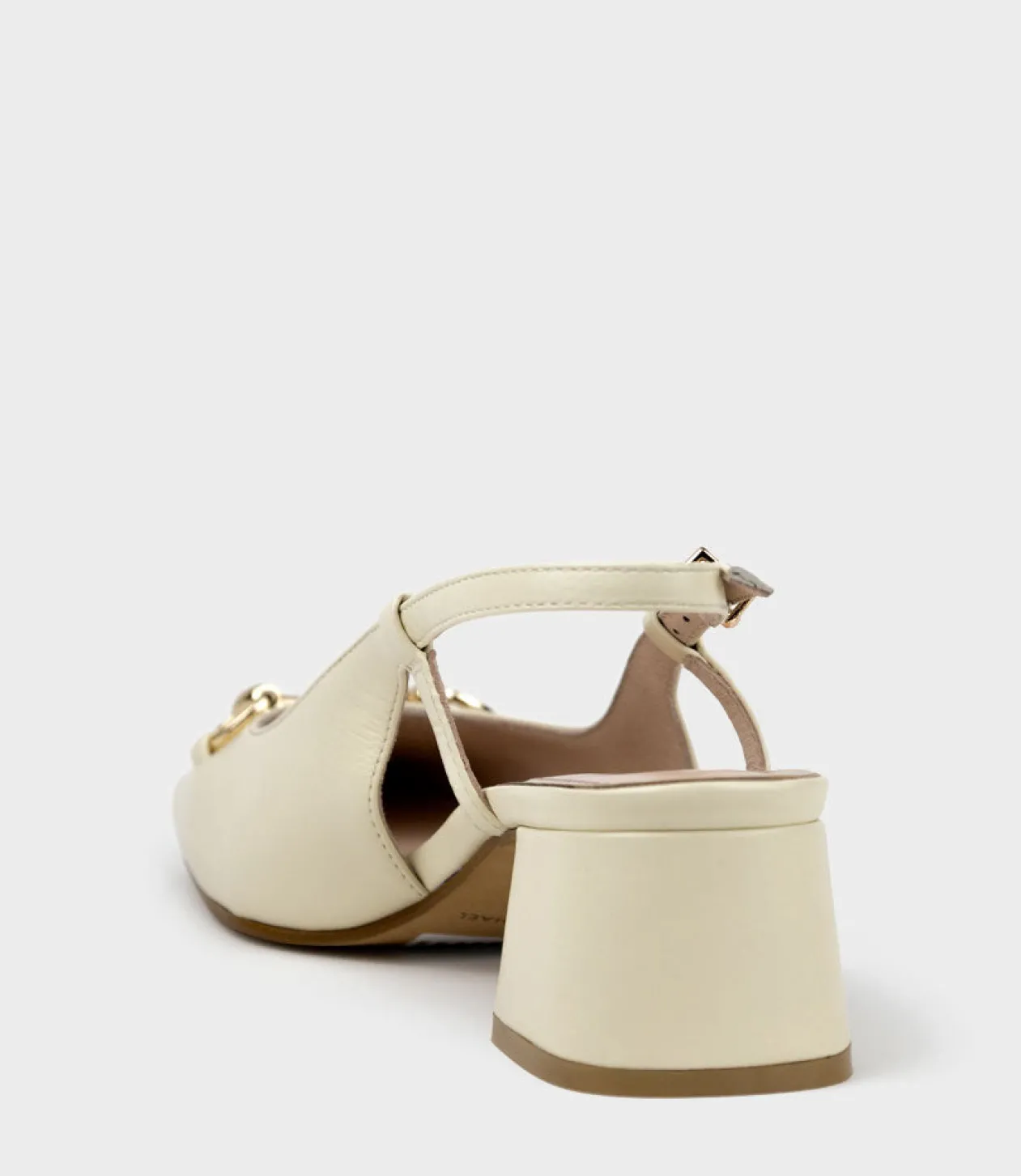 Clementine45 Closed Toe Sling With Hardware In Bone