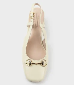 Clementine45 Closed Toe Sling With Hardware In Bone