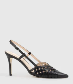 Dahlia100 Posted Slingback Pump In Black