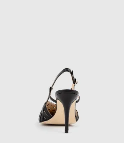 Dahlia100 Posted Slingback Pump In Black