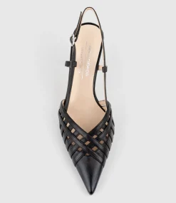 Dahlia100 Posted Slingback Pump In Black