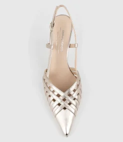 Dahlia100 Posted Slingback Pump In Rosegold