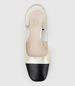 Dakota50 Slingback Pump With Cap Toe In Platino