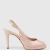Dalina100 Slingback Platform Pump In Nude Patent