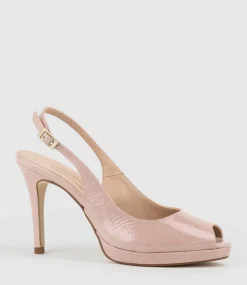 Dalina100 Slingback Platform Pump In Nude Patent