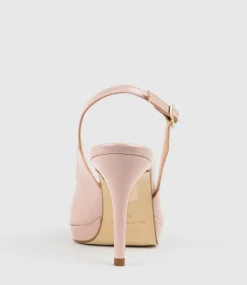 Dalina100 Slingback Platform Pump In Nude Patent