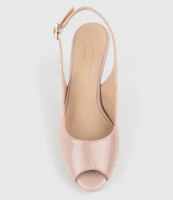Dalina100 Slingback Platform Pump In Nude Patent