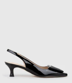 Damini60 Slingback Pump In Black Patent