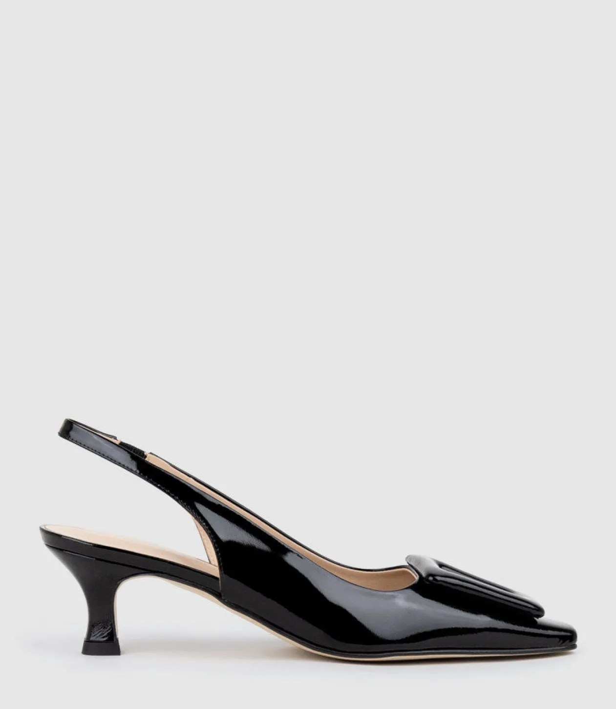 Damini60 Slingback Pump In Black Patent