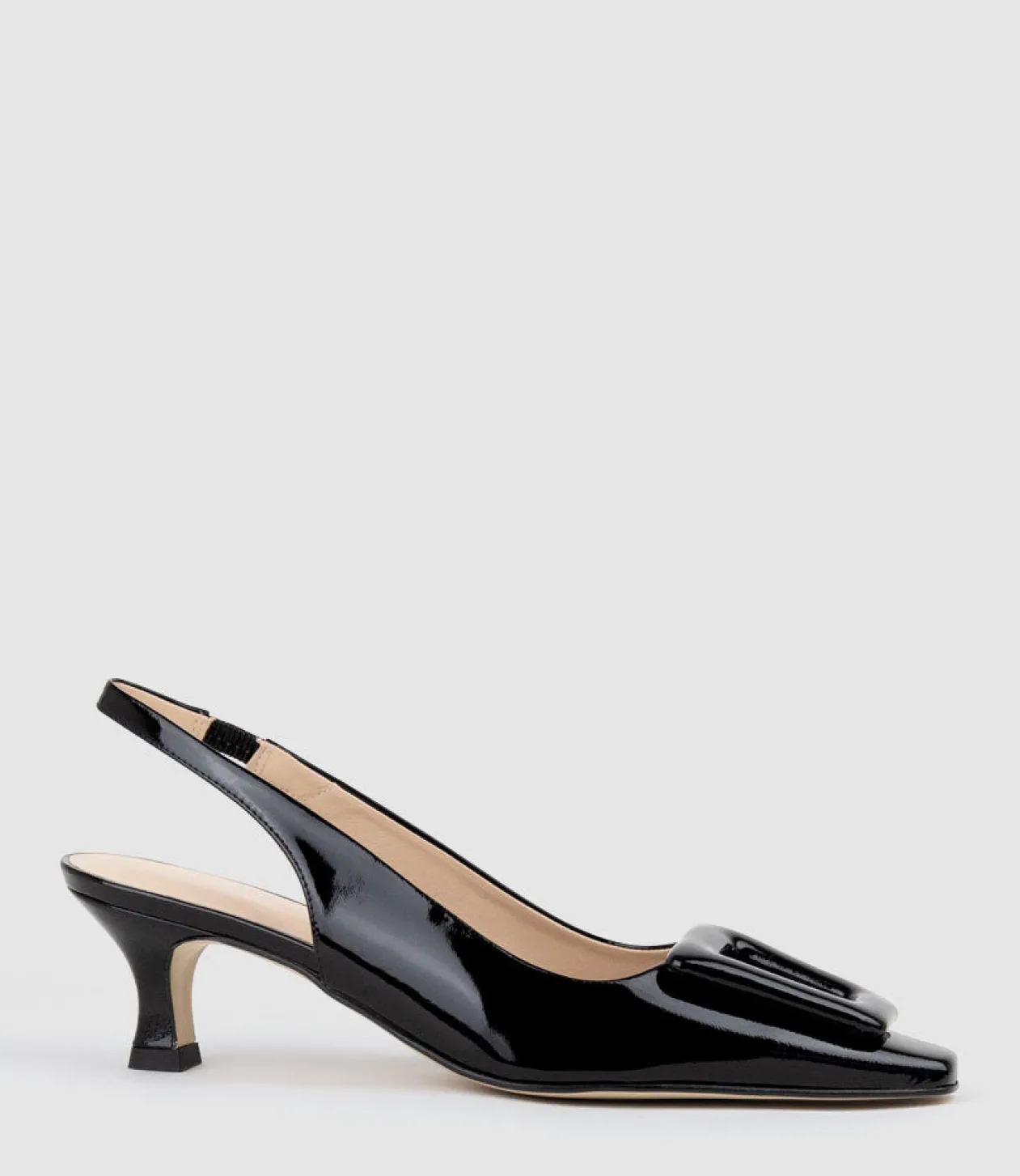 Damini60 Slingback Pump In Black Patent