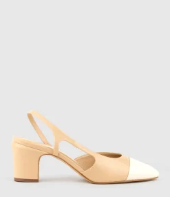 Danica75 Cap Toe Dorsay Slingback Pump In Beige