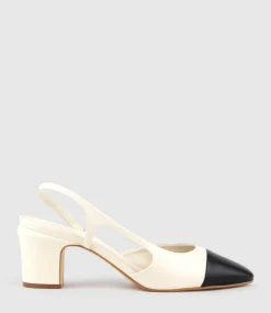Danica75 Cap Toe Dorsay Slingback Pump In Offwhite