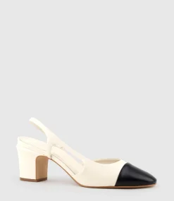 Danica75 Cap Toe Dorsay Slingback Pump In Offwhite