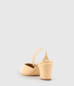 Danica75 Cap Toe Dorsay Slingback Pump In Beige