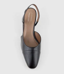 Danica75 Cap Toe Dorsay Slingback Pump In Black