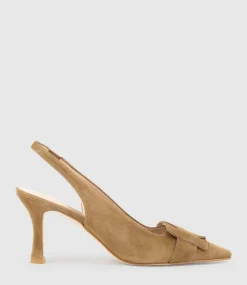 Daphne70 Slingback Pump In Tan Suede